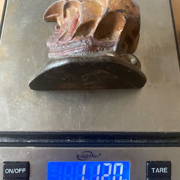 Antique CAST IRON Bookends NAUTICAL Signed and numbered Spaniard Ships - Picture 9 of 10